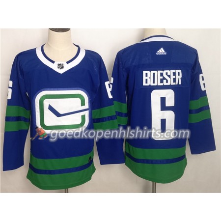 Vancouver Canucks Brock Boeser 6 Alternate Adidas 2019-2020 Blauw Authentic Shirt - Mannen